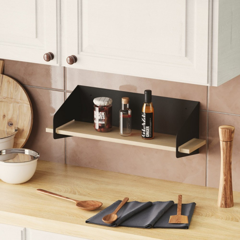 Nástěnná police Long Arm - Black