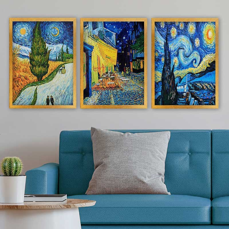 Dekorativní rámovaný obraz (3 kusy) 3AC_UN78512_3545