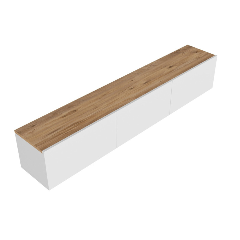 TV stolek West - White, Atlantic Pine