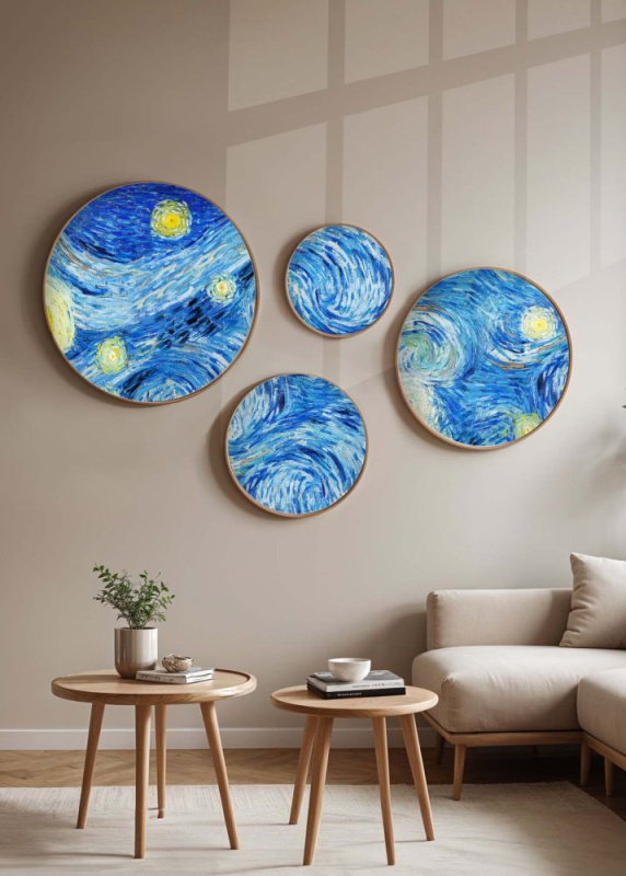 Dekorativní rámovaný obraz z MDF (4 kusy) Huhu291