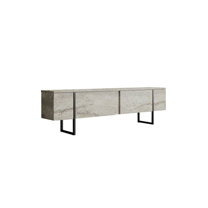 TV stolek Luxe - Travertine, Black