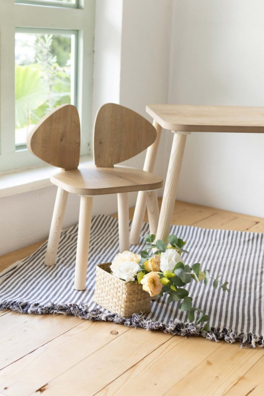 Kid's Table Set Mickey One Chair Set - Brown