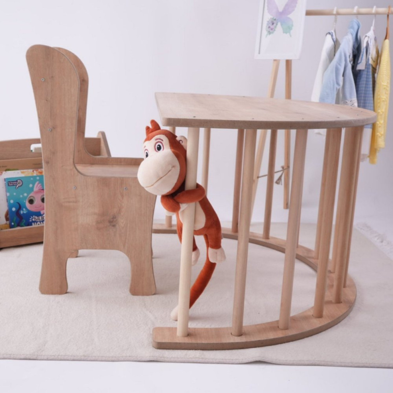 Wooden Pikler Climber Sincap - Brown