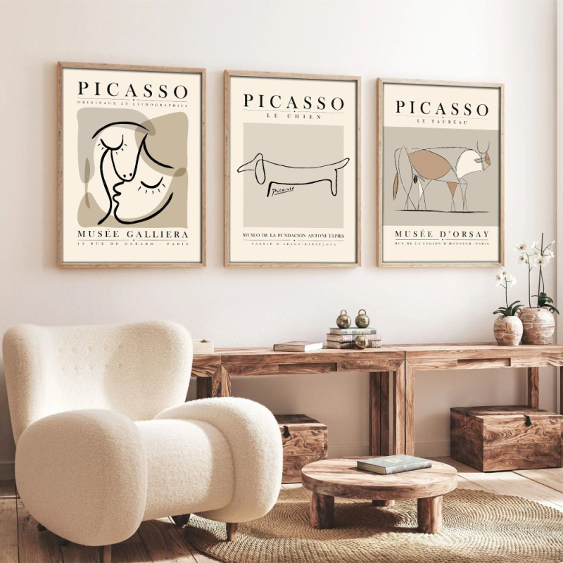 Dekorativní rámovaný obraz z MDF (3 kusy) Huhu253 - 50 x 70