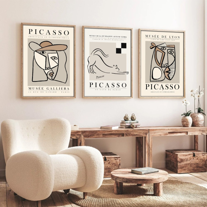 Dekorativní rámovaný obraz z MDF (3 kusy) Huhu254 - 50 x 70