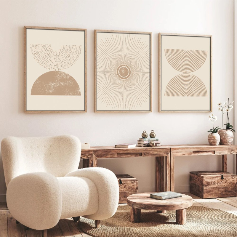 Dekorativní rámovaný obraz z MDF (3 kusy) Huhu258 - 50 x 70