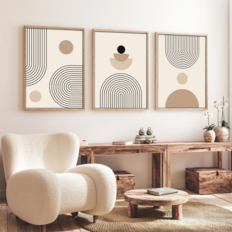 Dekorativní rámovaný obraz z MDF (3 kusy) Huhu261 - 50 x 70