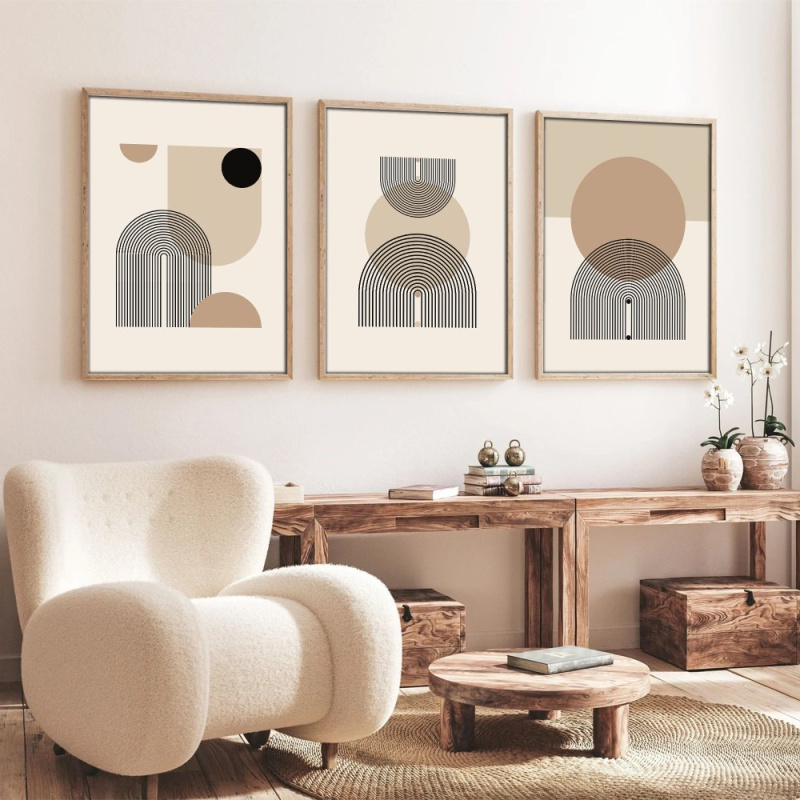 Dekorativní rámovaný obraz z MDF (3 kusy) Huhu263 - 50 x 70
