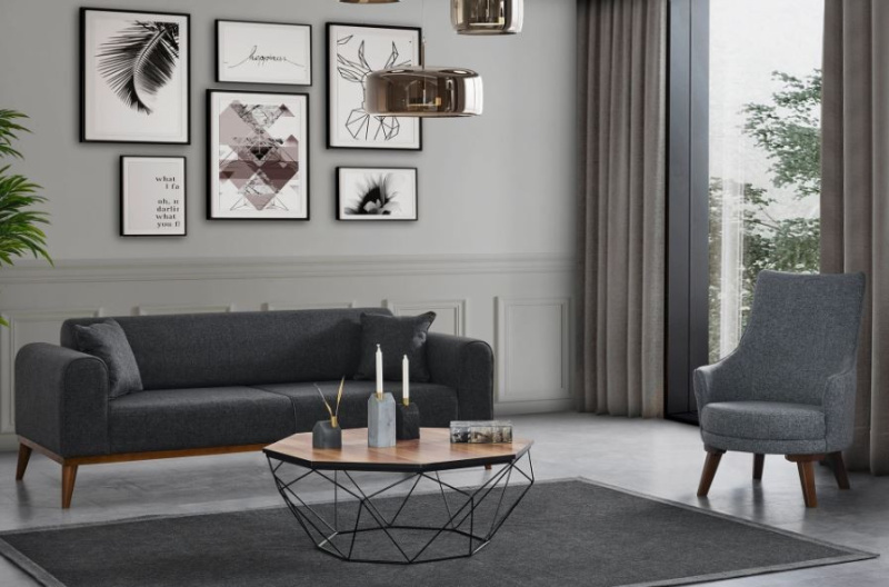 Trojmístná rozkládací pohovka Cofi 3 Seater - Anthracite