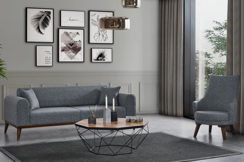 Křeslo ušák Cofi - Light Grey