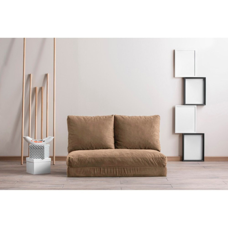 Dvoumístná rozkládací pohovka Taida - Light Brown
