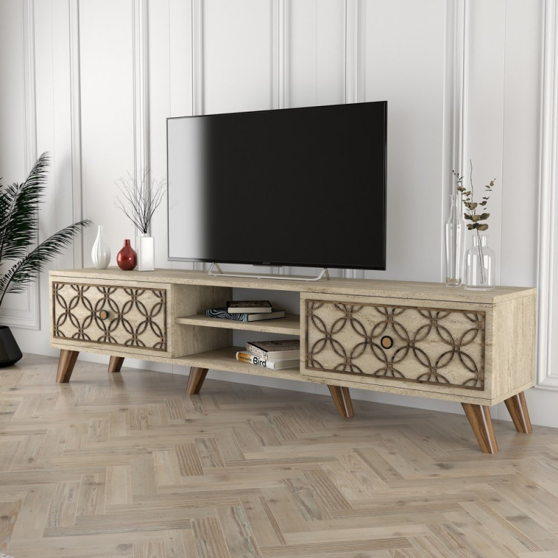 TV stolek Class - Travertine
