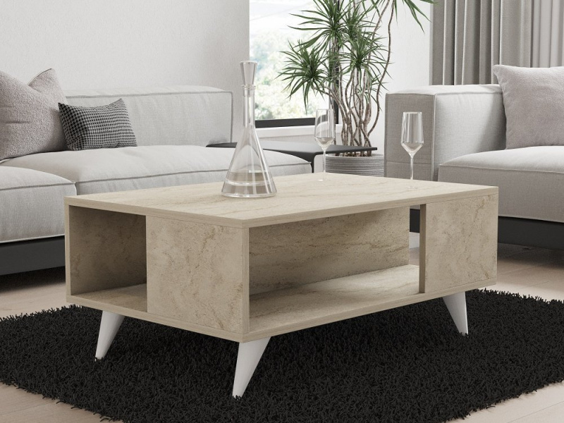 Konferenční stolek Yuka - Travertine