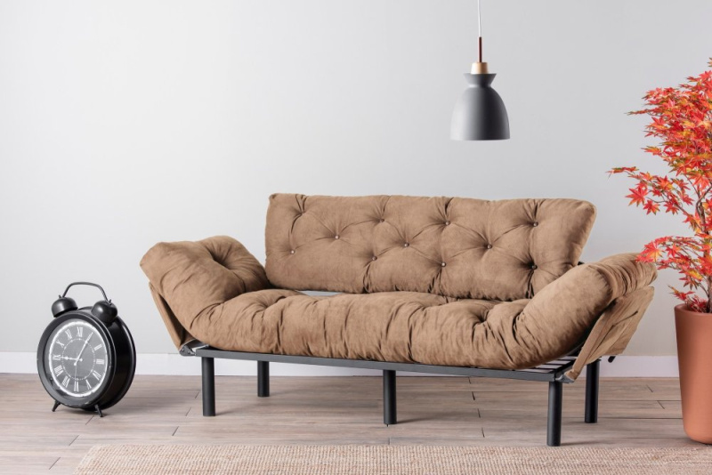 Trojmístná rozkládací pohovka Nitta Triple - Light Brown
