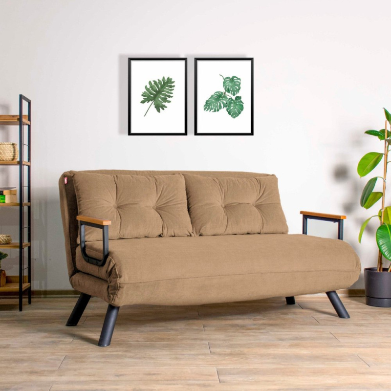 Dvoumístná rozkládací pohovka Sando 2-Seater - Light Brown v2