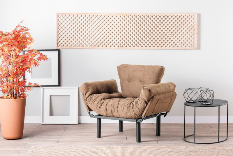 Křeslo ušák Nitta Single - Light Brown