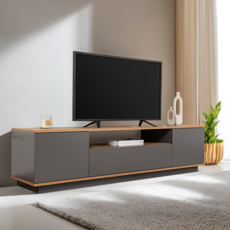 TV stolek Veramont - Anthracite, Atlantic Pine
