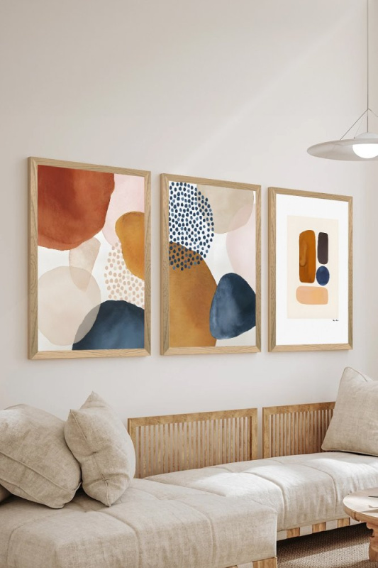 Sada dekorativních obrazů (3 kusy) Artsycllct2