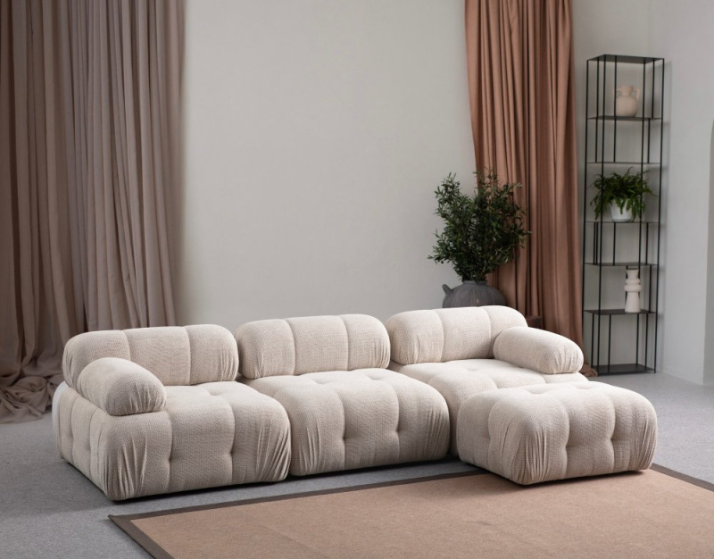 Rohová sedací souprava Petite 3 - Cream