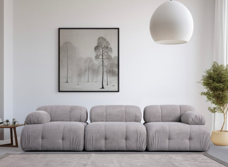 Trojmístná pohovka Petite 3 - Light Grey