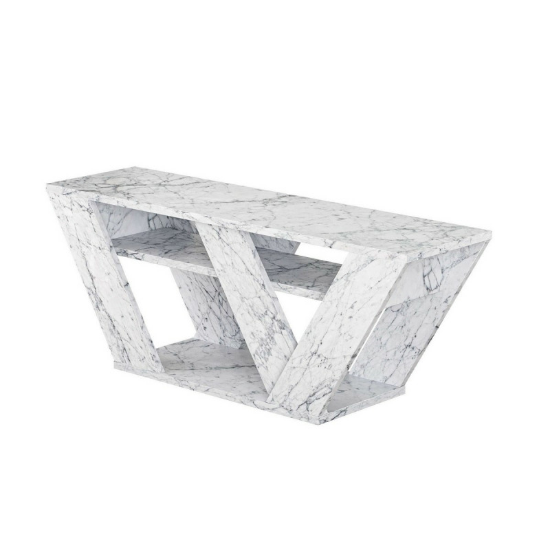 TV stolek Pipralla - Carrara Marble