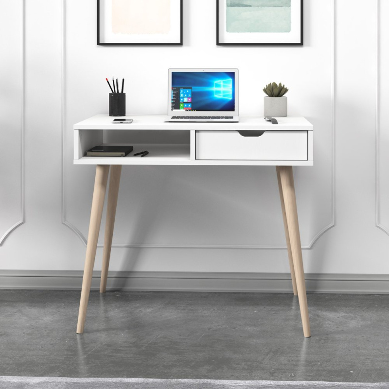 Psací stůl Offer - White, Wooden