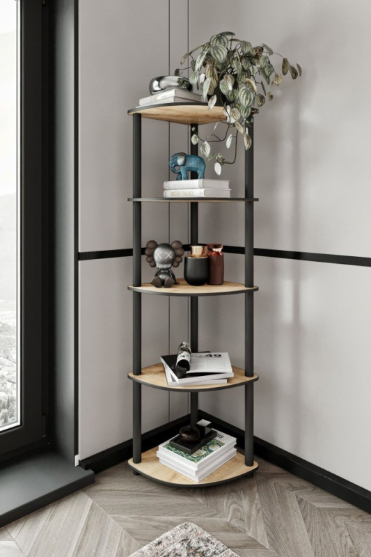 Knihovna Bookcase 5 Corner - Oak