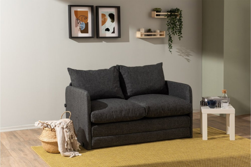 Dvoumístná rozkládací pohovka Saga 2-Seater - Dark Grey