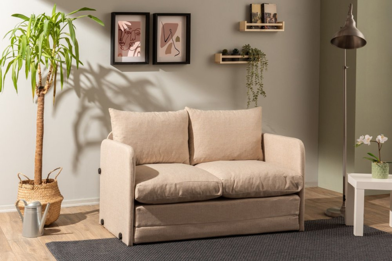 Dvoumístná rozkládací pohovka Saga 2-Seater - Beige
