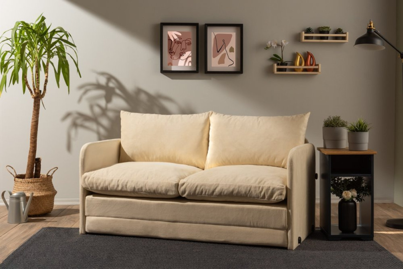 Dvoumístná rozkládací pohovka Saga XL 2-Seater - Cream