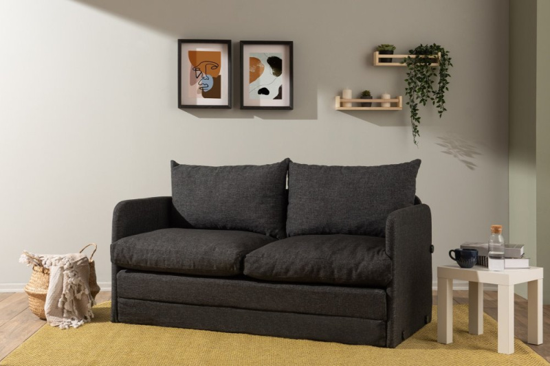 Dvoumístná rozkládací pohovka Saga XL 2-Seater - Dark Grey