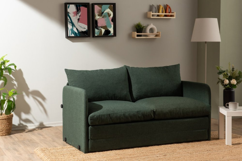 Dvoumístná rozkládací pohovka Saga XL 2-Seater - Green