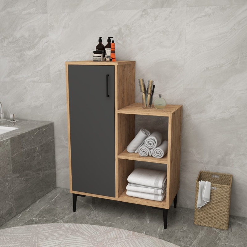 Víceúčelová skříňka Reysary - Atlantic Pine, Anthracite