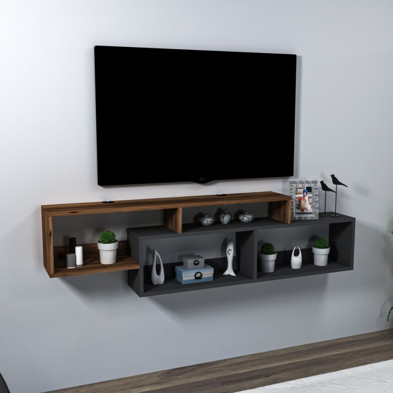 TV stolek Atlantis - Light Walnut, Anthracite