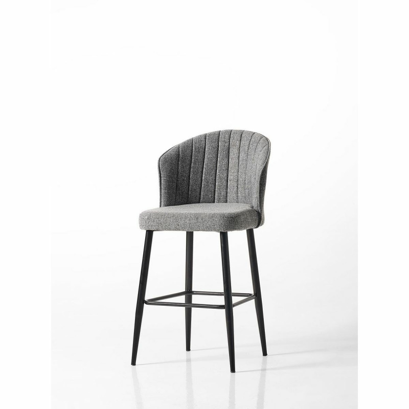 Bar Stool Set (2 Pieces) Rubi - Grey, Black