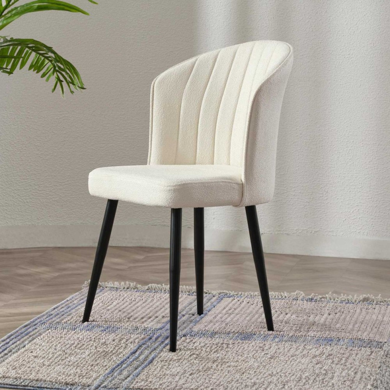 Sada židlí (2 kusy) Rubi - Cream, Black