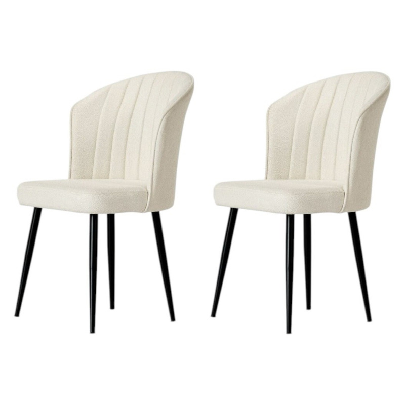Sada židlí (2 kusy) Rubi - Cream, Black