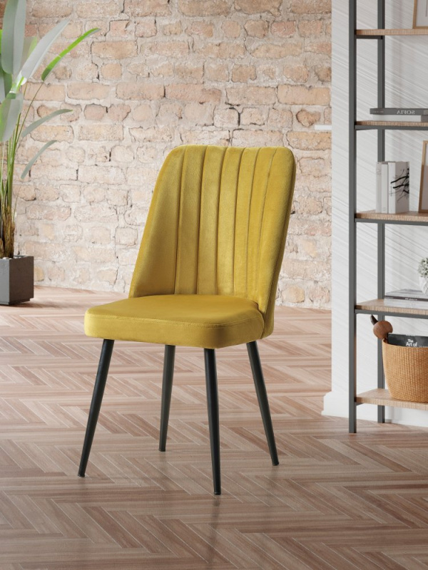 Sada židlí (2 kusy) Vega - Yellow, Black