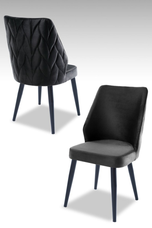 Sada židlí (4 kusy) Pufi - Anthracite, Black