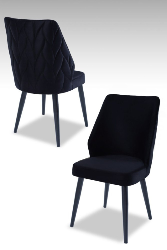 Sada židlí (4 kusy) Pufi - Black