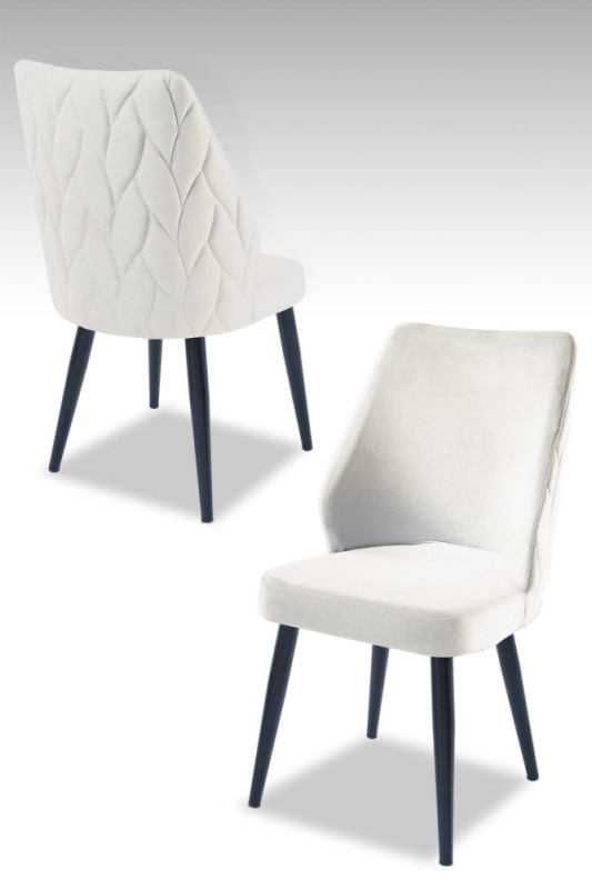 Sada židlí (4 kusy) Pufi - Cream, Black