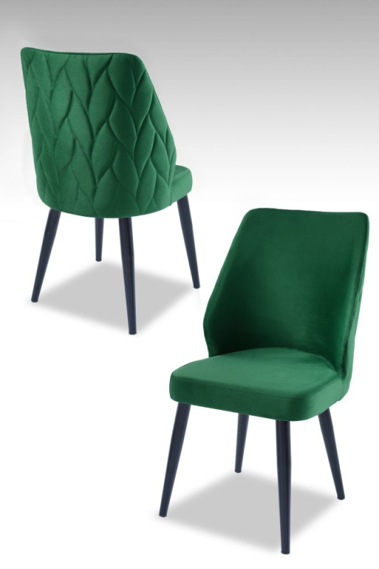 Sada židlí (4 kusy) Pufi - Green, Black