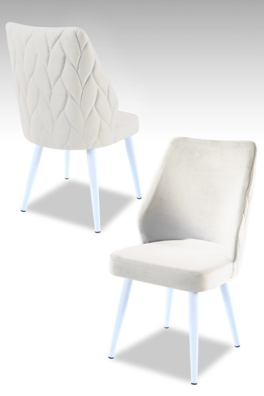 Sada židlí (4 kusy) Pufi - Cream, White