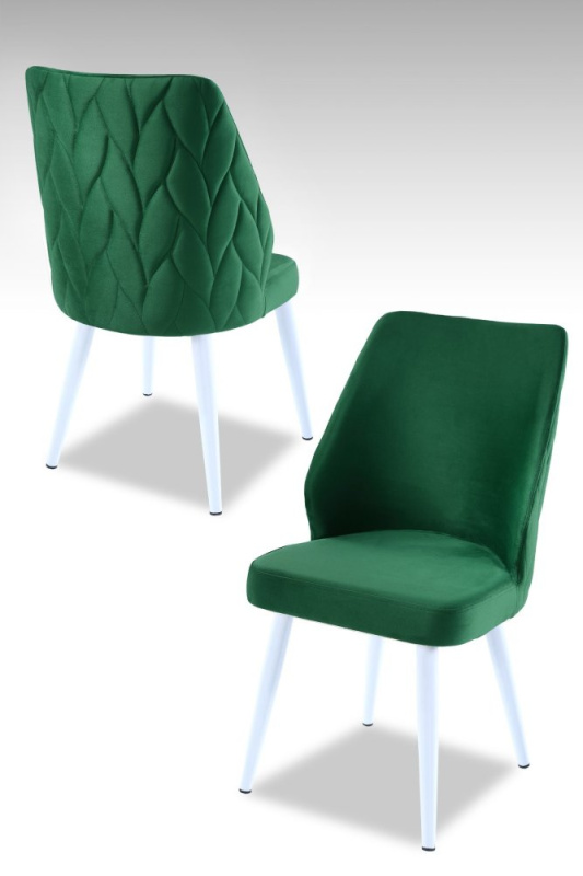 Sada židlí (4 kusy) Pufi - Green, White