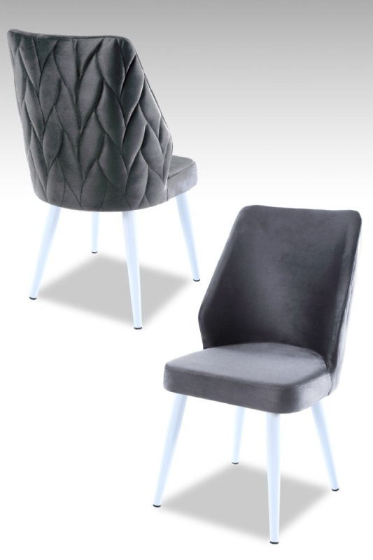 Sada židlí (4 kusy) Pufi - Grey, White