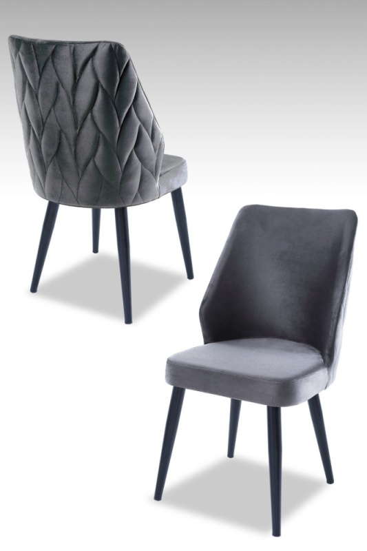 Sada židlí (2 kusy) Pufi - Grey, Black