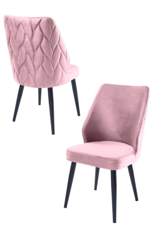 Sada židlí (2 kusy) Pufi - Lilac, Black