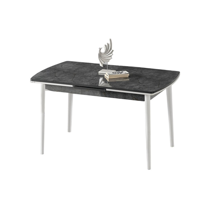 Extendable Dining Table Toskana - Anthracite, White