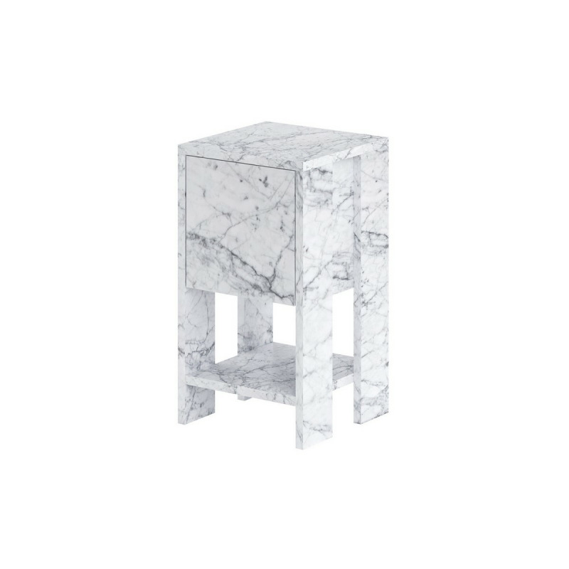 Noční stolek Ema - Carrara Marble