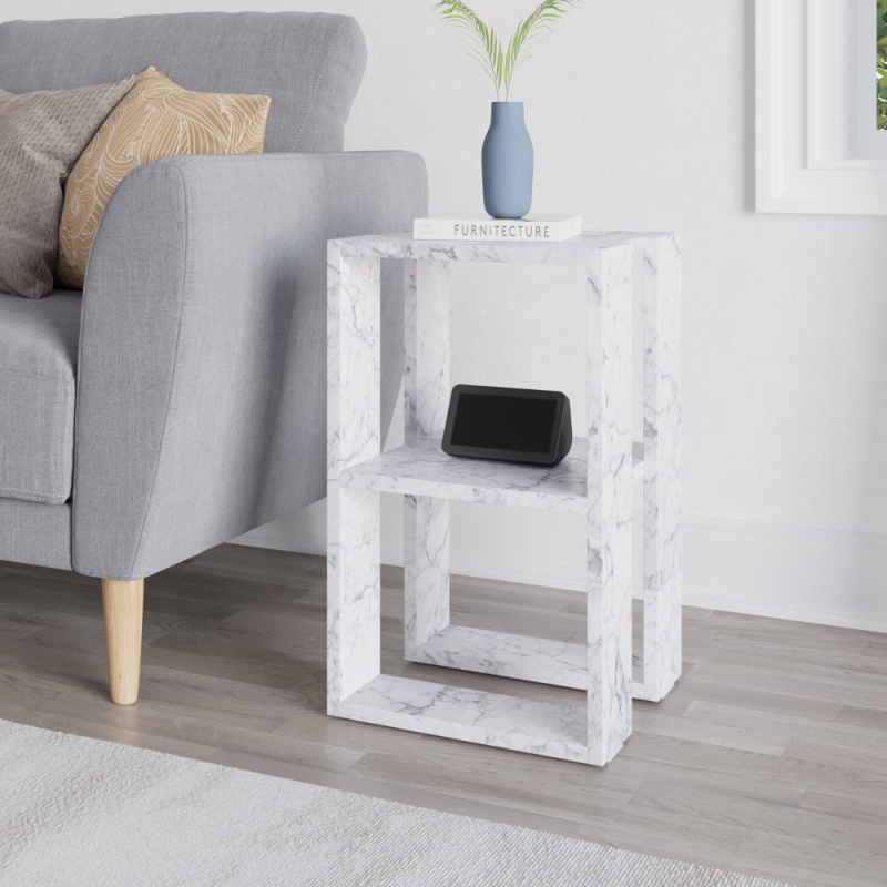 Noční stolek Lonie - Carrara Marble